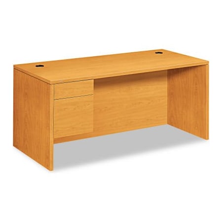 Hon HON Wood Desk with Left Pedestal - 66inW x 30inD x 29-1/2inH - Harvest - 10500 Series HON10584LCC